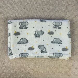 Adirondack Baby Elephant Blanket Gray White Moon Stars Cloud Yellow